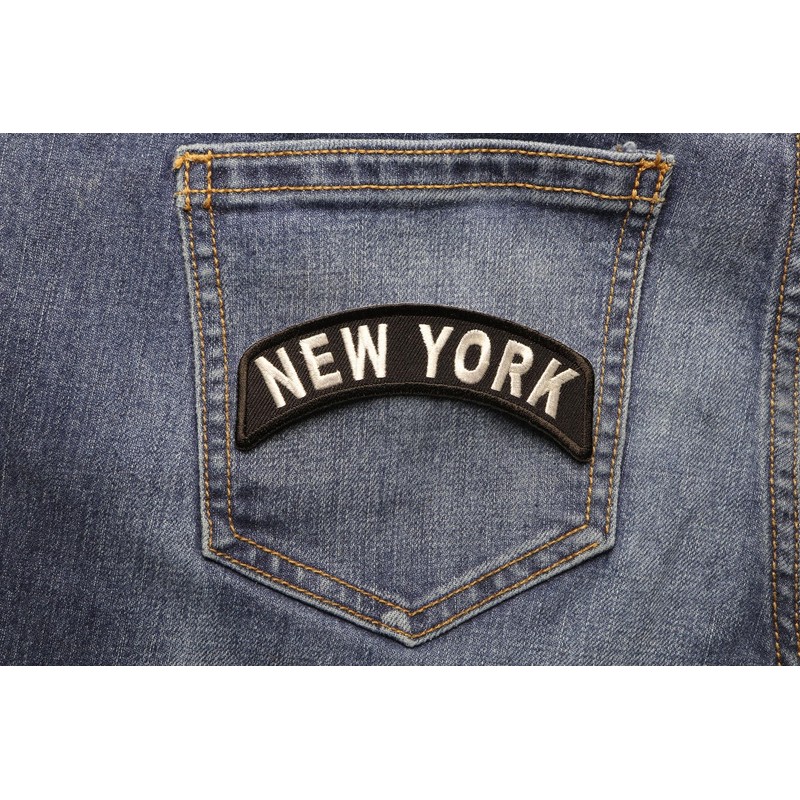 New York Patch - 4x1.75 inch. Embroidered Iron on Patch