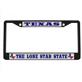 Texas The Lone Star State Design Heavy Duty Metal Car License Plate Frame Auto Tag Holder