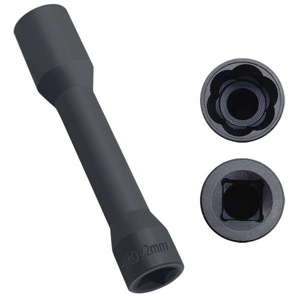 JEUCLEL 22mm Extra-long Twist Socket, 12.5 mm 1/2 inch Drive