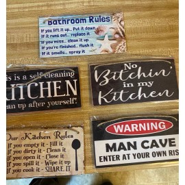 Kitchen New funny man cave signs Home decor kitchen Bathroom Hanging wall