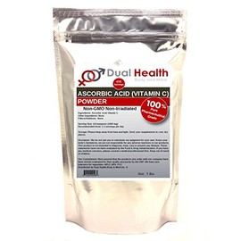 Ascorbic Acid (1 lb) Pure Vitamin C Powder High Potency Food Grade Cell and Immune Support Non-GMO Soluble Fine Crystals Antioxidant Bulk Supplements Skin Hair Bones Teeth Nails