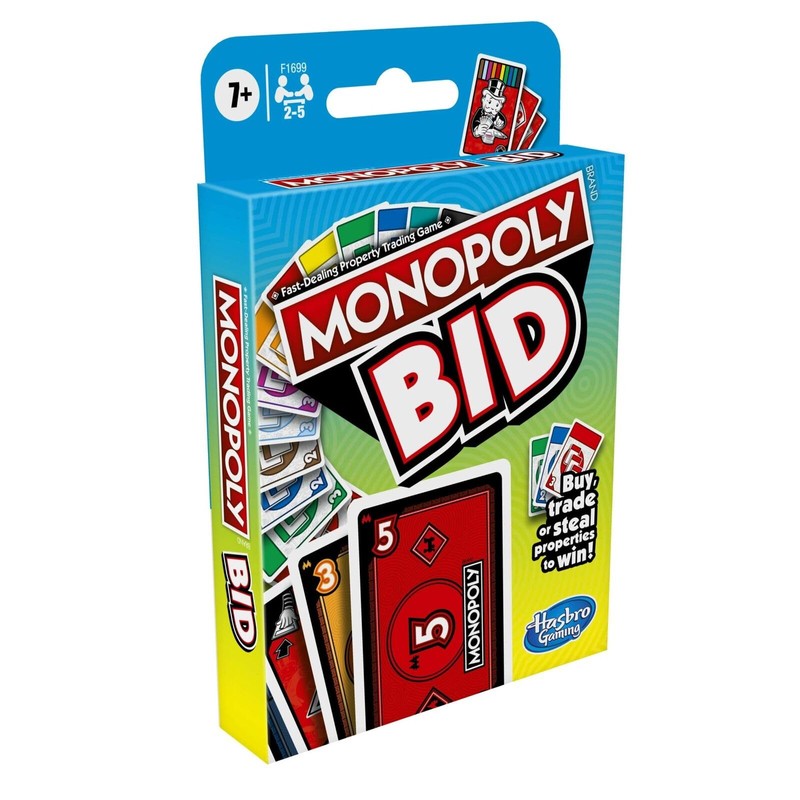 Monopoly Bid Card Game - Buy, Trade or Steal Properties
