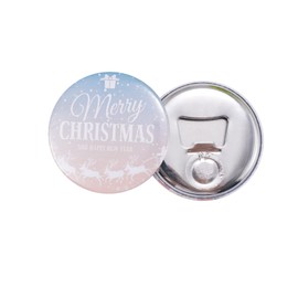 Mryitcal Bottle Opener Button Making Supplies for Button Maker Machine, 50 Sets 58mm Button Opener Button Refill Includes Metal Shell, Graphic, Plastic Film, Metal Backing Parts