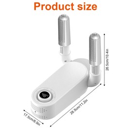 Hojalis Electric Shoe Dryer, Shoe Dryer, Shoe Dryer, Boxing Glove Dryer, Electric Shoe Dryer with Digital Display, Foldable Design, Effectively Eliminates Odours (EU Plug)