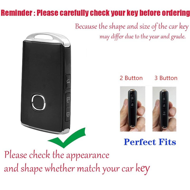 HIBEYO 3 Button Key Fob Cover for Mazda 3 6