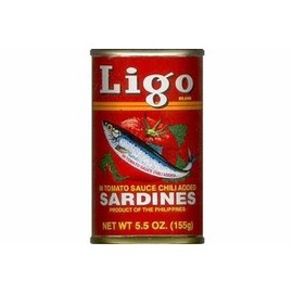 ligo sardines in tomato sauce with chili added - 5.5oz [6 units] (072810293606)