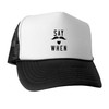 CafePress Say When Snapback Trucker Hat Black/White