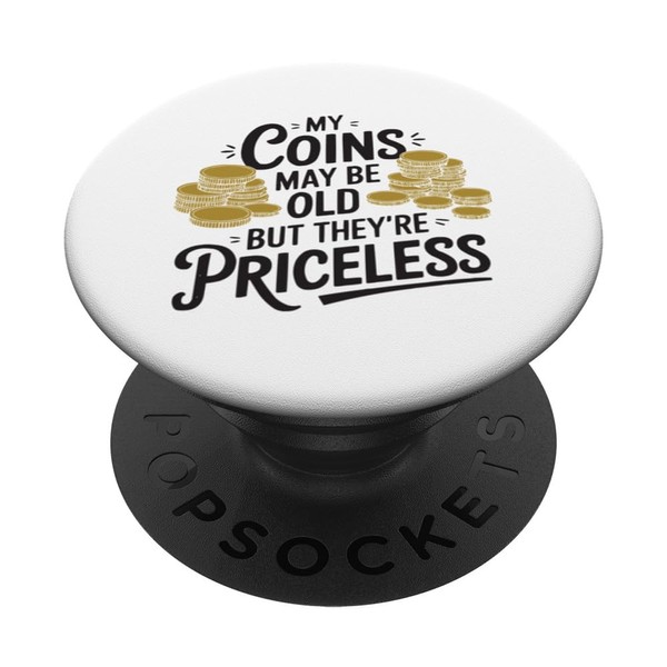 Coin Collector Numismatist Numismatics Coin Collecting PopSockets Adhesive PopGrip