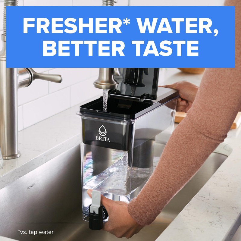 Brita Extra-Large 27-Cup Water Dispenser with BritaPlus Filter, WQA NSF/ANSI