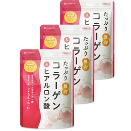 【3-Pack Set】aequalis Luxurious Collagen Supplement with Hyaluronic Acid, Placenta, and Vitamin C, Domestically Manufactured, 30-Day Supply