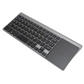 2.4G TV Keyboard with Touchpad, Ultra Slim Bluetooth Multimedia Keyboard Full Sized Rechargeable Mini Keyboard for PCs, Laptops, for Smart TVs, for HTPCs, TV Boxes