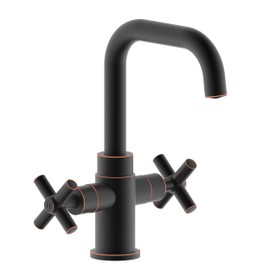 Duttao DF-1265CCH-ORB 2 Handle Single Hole Bahroom Sink Faucet,Solid Brass and Copper Construction, Meets UPC, IPC, NSF61-9, AB1953, Lead Free, WaterSense Certified，Oil Rubbed Bronze Finish