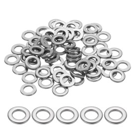 sourcing map M6 Flat Washer for Screw, 120Pcs Metal Washers 6MM ID x 12MM OD x 1.5MM Thick