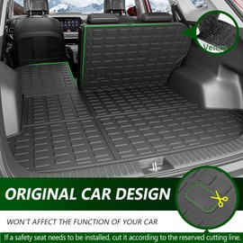 xipoqix Fuel Floor Mat Cargo Mat Compatible with 2023-2025 Kia Sportage Trunk Liner with Backrest Mat Replacement for 2023-2025 Kia Sportage Accessories (Trunk Mat with Backrest Mat+Floor Mat)