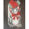Vtg Valentine’s Day Card Kitten Cat Anthropomorphi
