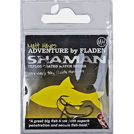 FLADEN Matt Hayes SHAMAN Quality Teflon Coated Barbless MATCH Eyed Fishing Hooks (size 10, 12, 14, 16, 18 & 20) - Ultra Sharp, Silky Smooth & Non Glare (10 hooks - size 12) [14MH-0212]