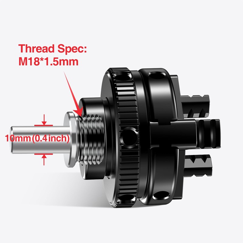 2 inch Mini 3-Jaw Self-center woodworking chuck. M18X1.5mm Thread and