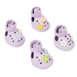 BoxxBerk Dog Shoes for Hot Pavement,Waterproof Dog Shoes for Small Medium Dogs,Breathable Non-Slip Dog Boots Paw Protectors with Rubber Soles,Dog Booties for Beach and Snow (Purple, Large)