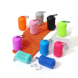 [CU] Cool Towel Ice Towel Multi Neck Cooler Cool Scarf Cooling Towel Mountaineering Outdoor Sports Towel Aqua Sweat towel 01.Orange 10ea