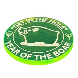 GreenLife Golf Marker, 12 Zodiac Zodiac Golf Markers, Fluorescent, Bright and Visible on Cloudy or Rainy Days, Engraved with 12 Zodiac Signs, Gift for Your Loved Ones, Great as Competition Prize (BOAR