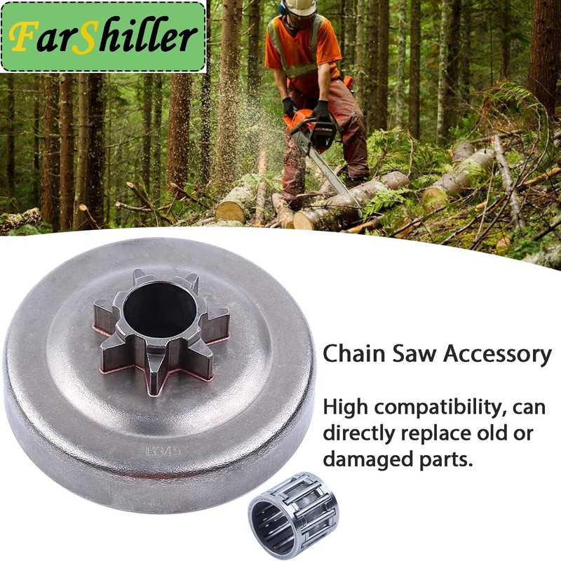 .325"-7T Chainsaw Spur Clutch Drum Needle Cage Kit For Husqvarna