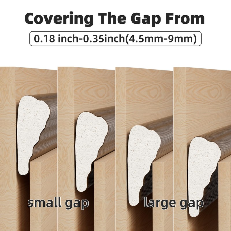 ESUFEIR 118" Wedge Window Weather Stripping Door Gap Filler,Adhesive Window