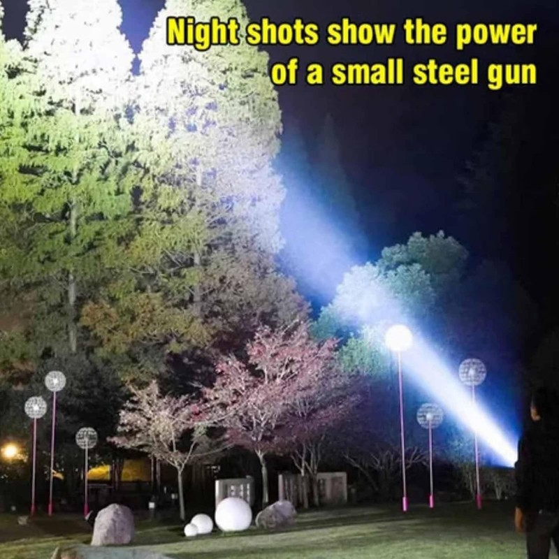 German Three-Eyed Monster Mini Flash Super Power Flashlight, Thumb Flashlight