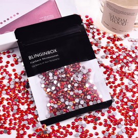 Blinginbox Flatback Rhinestones for DIY Nail Art Crafts Decorations Clothes Shoes, 1440pcs (4.6-4.8mm) SS20 Magenta Light