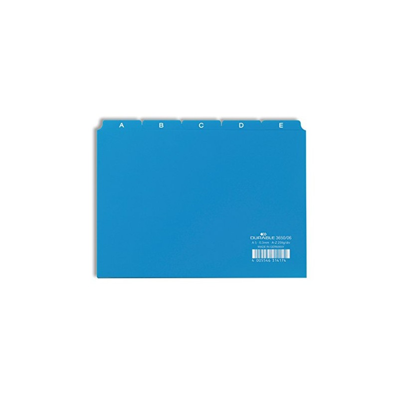 Durable A5 Index Card Set | Includes Printed A-Z Tabs
