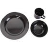 Black Enamel Camping Dinner Set