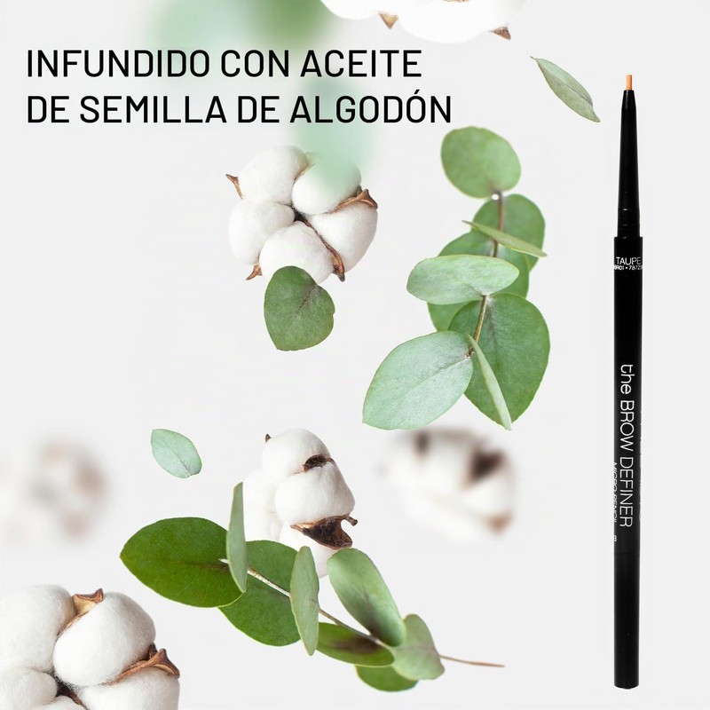 Lápiz Definidor de Cejas Palladio Retráctil Ultra Preciso, Ash Brown
