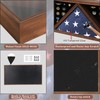 Large American Veteran Flag Display Case Solid Wood Memorial Flag