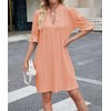 Shirts Dress for Women V Neck Short Sleeves Casual Flowy