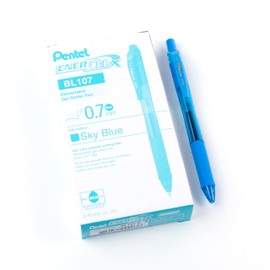 Pentel Pentel BL107-S Gel-Tintenroller EnerGel mit Druckmechanik 0,7 mm, 12 Stück