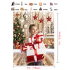 CHAIYA 5X7FT Christmas Backdrop Wood Floor Backdrop Winter Snow Xmas