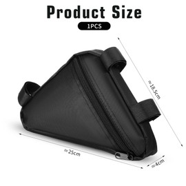 Alrhso Bike Frame Bag, Bicycle Triangle Storage Bag Cycling Storage Bike Pack, Black Triangle Saddle Bags Bikes Pouch Bicycle Accessories for Road and Mountain Bikes