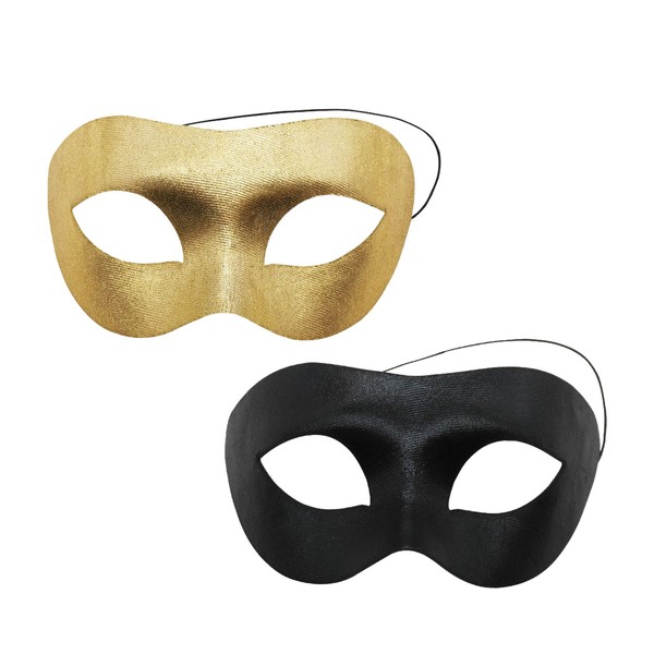 CXNXFD Pack of 2 Venetian Masquerade Masks, Classic Golden Mask,