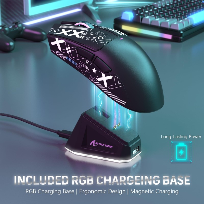 ATTACK SHARK X68HE PRO Rapid Trigger Wireless Gaming Keyboard and
