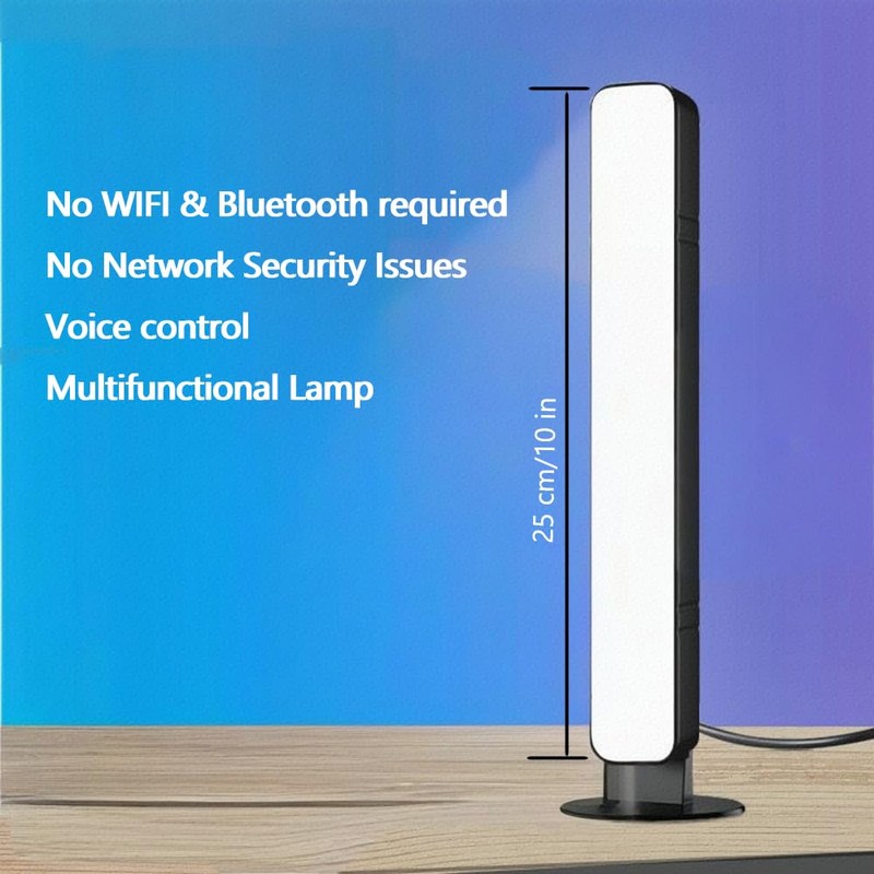 Baiyanor USB Voice Control Table Lamp Without WiFi, Sound Activated