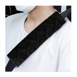 Yourkar 4 PCS Car Seat Belt Pad Cover, Comfort Soft Seatbelt Strap Cover to Protect You Neck & Shoulder, Safety Belt Harness Pad for A More Comfortable Driving, Car Accessories (Black)