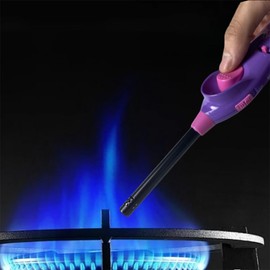 Emarful Candle Lighter Long Reach Neck,Extended Metal Wand Fire Lighters Set for for Grill Fireplace Camping Stove BBQ Survival,Safety Lock Refillable Adjustable Flame with Butane Included 5 Pack