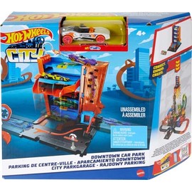 Hot Wheels City, Garage, Pista de Juguete para niños de 4 años en adelante Compatible con Otros Sets