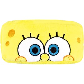 Tees Factory SpongeBob Plush Face Pen Pouch, Yellow, H9 x W 7.5 x D 1.6 inches (9 x 19 x 4 cm) SB-5543204SB