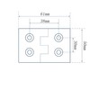 Fullerkreg Hinge Black Profile 40 Slot 8 with Attachment with