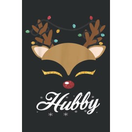 Matching Husband Wife Reindeer Christmas Pajamas Gift: Wide Ruled Line Paper, Lined Notebook Journal with 6" x 9", 120 Pages for Work, School and College Supplies.