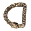 20Pcs Metal D Rings Snake Pattern Wear Resistant Metal Rings