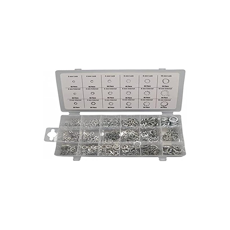 Assorted M3 - M10 Split Spring & Toothed Lock Washers
