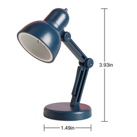 Omeet 2 Pack LED Mini Table Lamp Fold-able Night Reading Book Lamps for Home Room Computer Night Lights Eye Protections, for Night Study Travel Portable - LD02 Blue