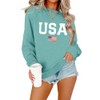 Lacozy Womens USA Sweatshirt Crewneck Long Sleeve Oversized Graph Letter
