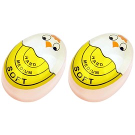 Egg Timer Boiled Eggs Timer 2Pcs Sensitive Safe Egg for Hard Boiled Eggs Color Changing Cartoon Hard Cooker Soft for Kitchen-